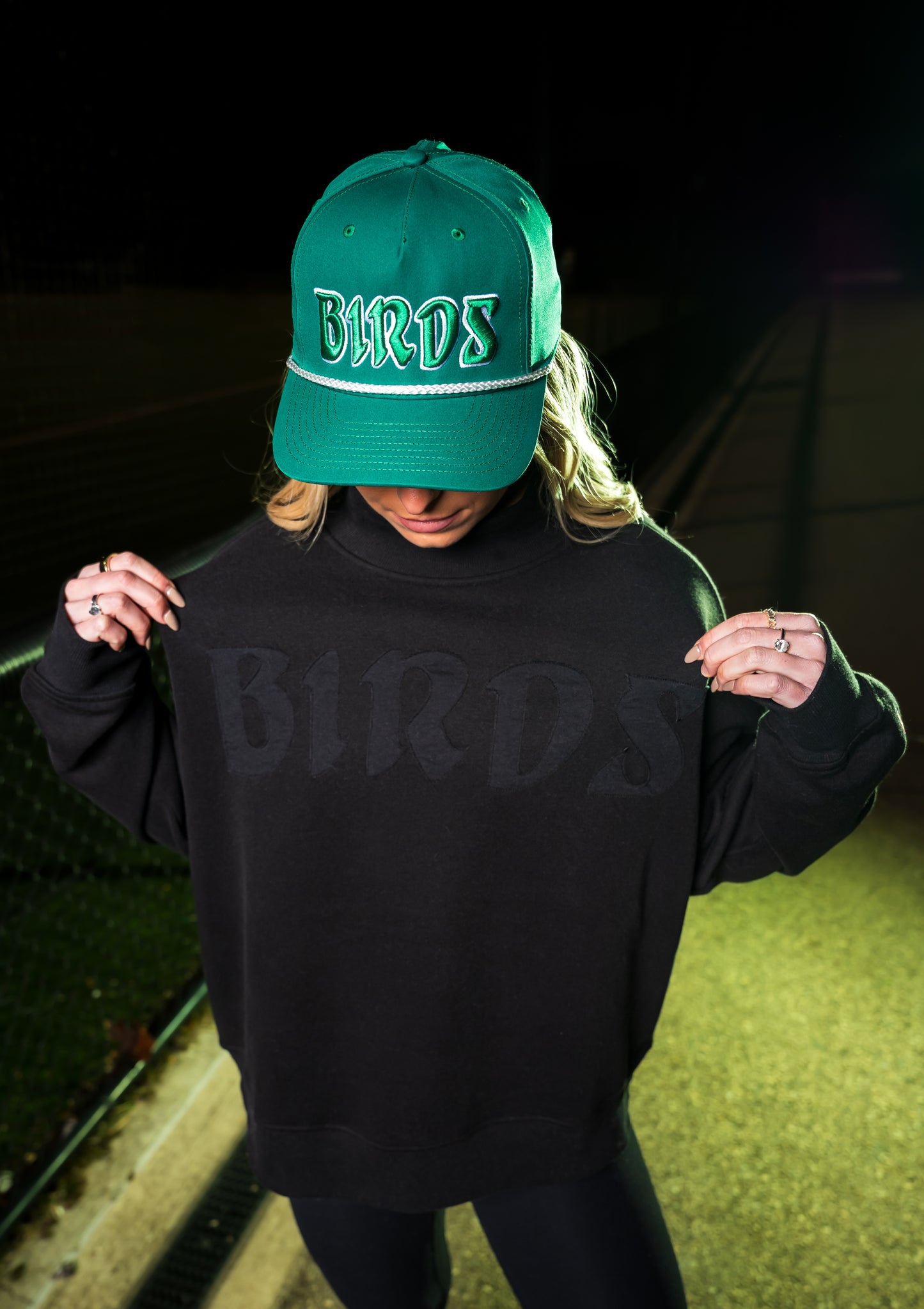 Black Women’s BIRDS Mock Neck