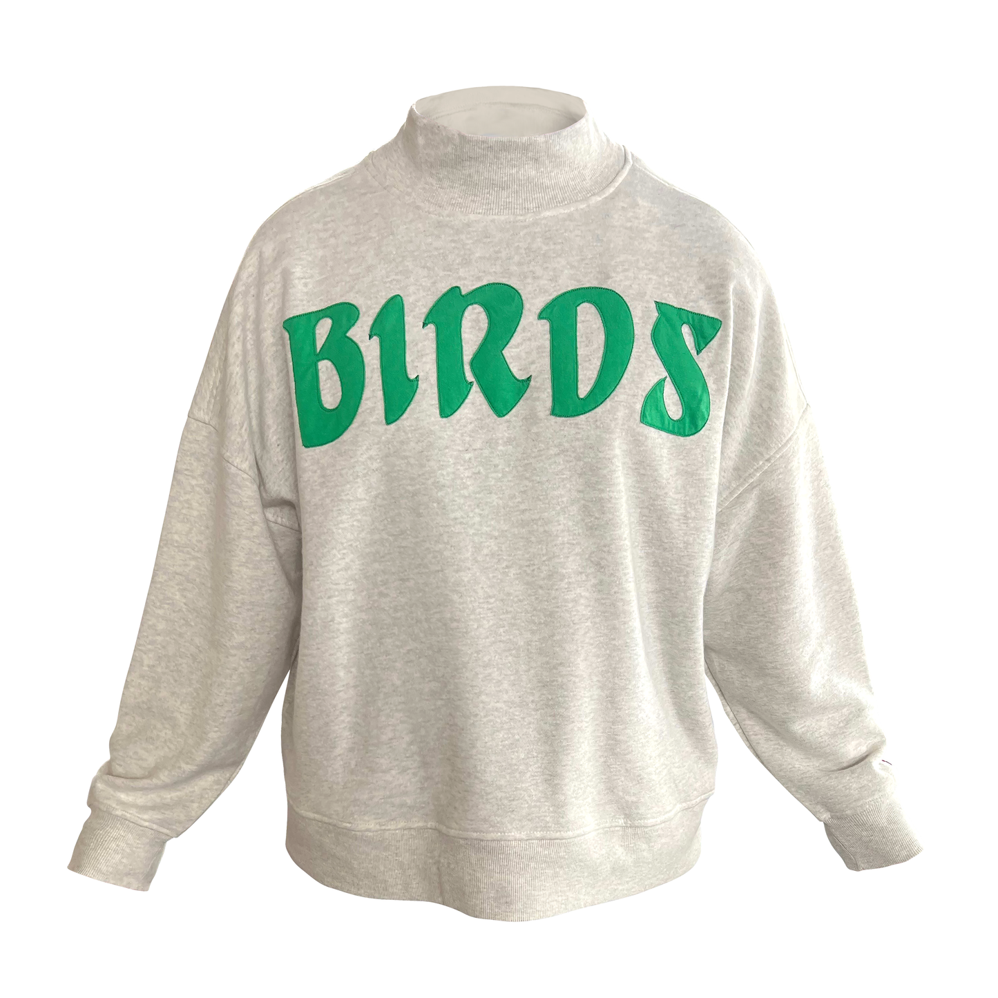 Oatmeal Women’s BIRDS Mock Neck