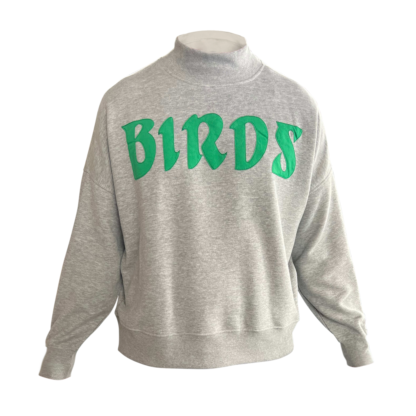 Oxford Grey Women’s BIRDS Mock Neck