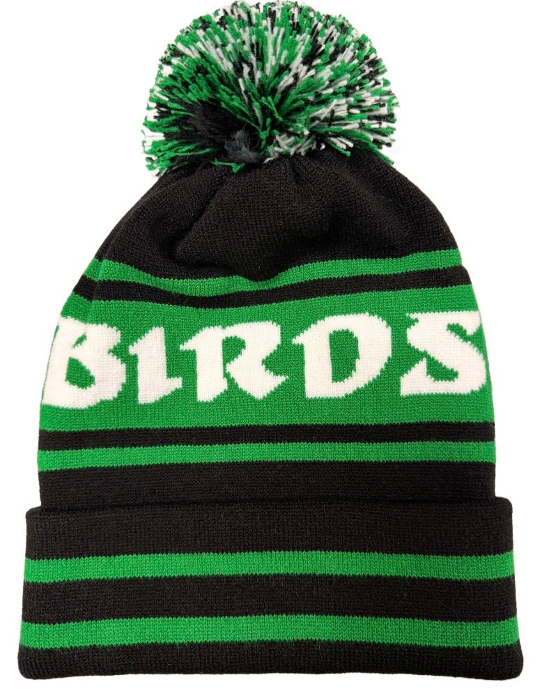 Black BIRDS Pom-Pom Hat
