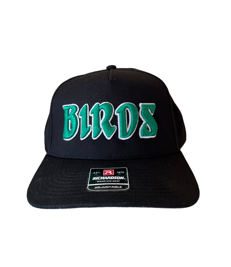 Richardson Puff Embroidered Trucker Hat - Black