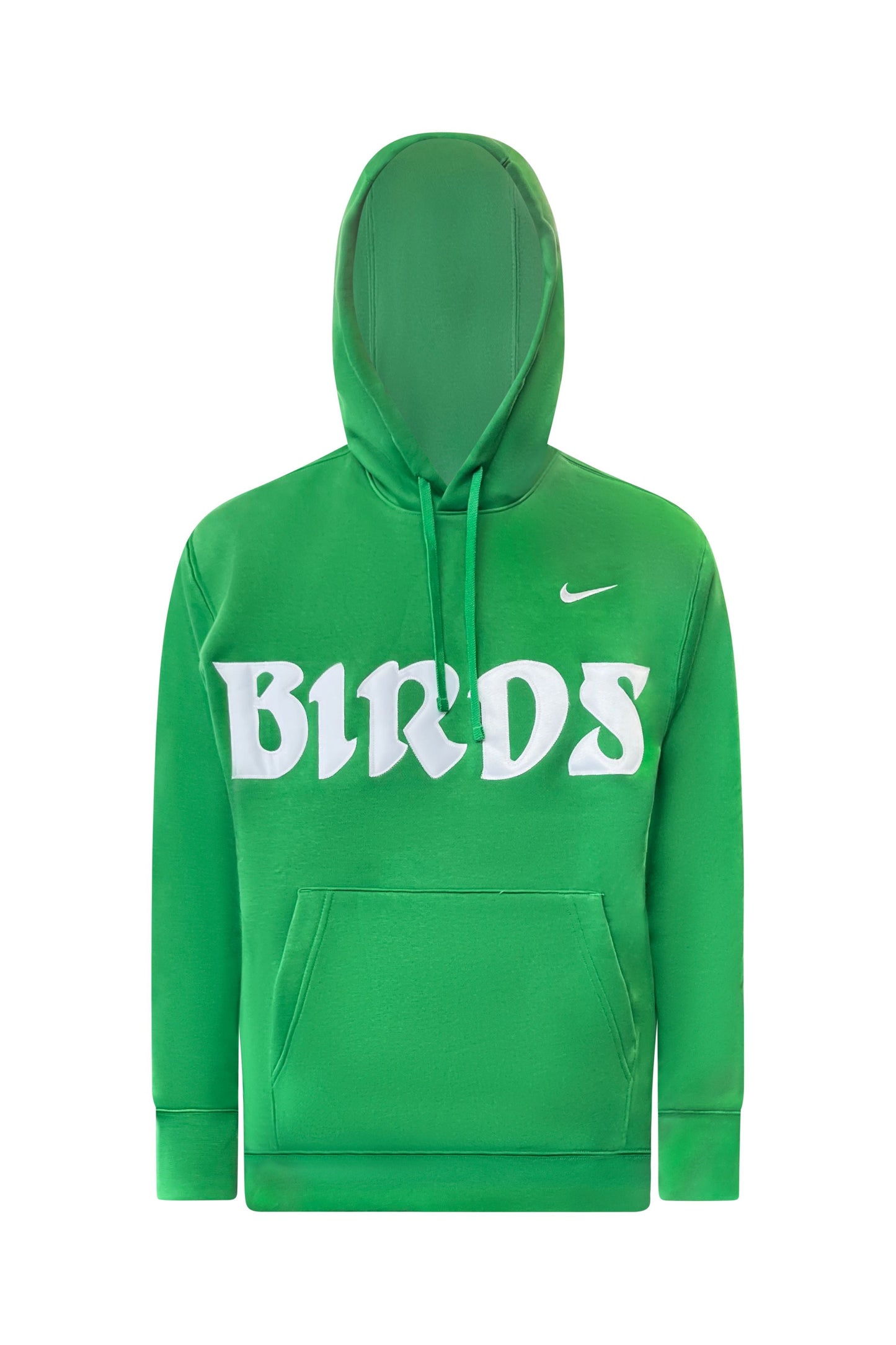 Kelly Green Retro Nike Hoodie with Sewn-On BIRDS